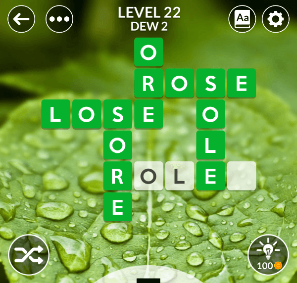 Wordscapes level 22