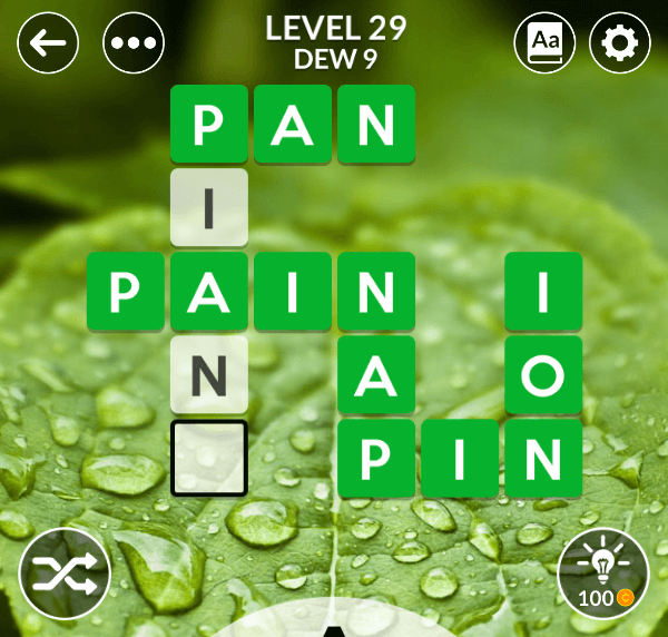 Wordscapes level 29