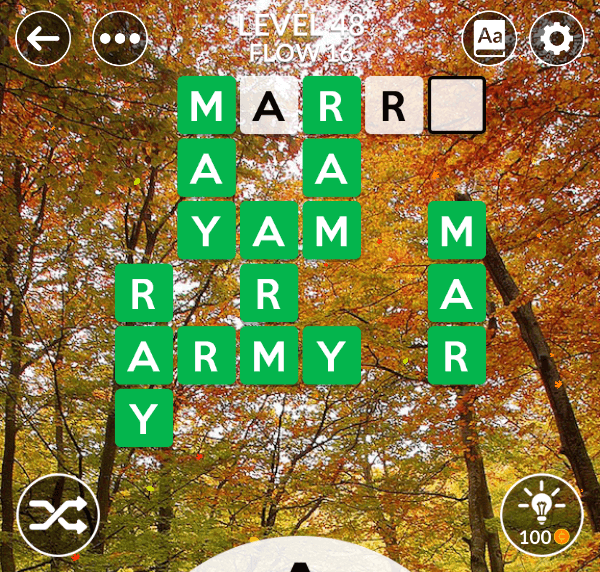 Wordscapes level 48