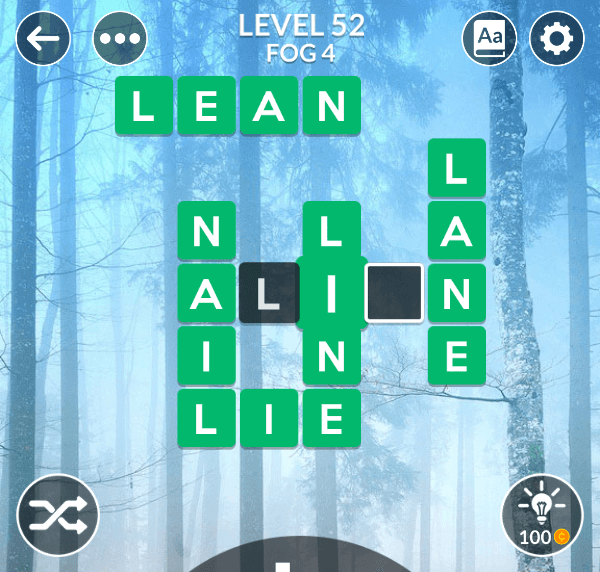 Wordscapes level 52