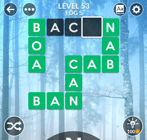 Wordscapes level 53