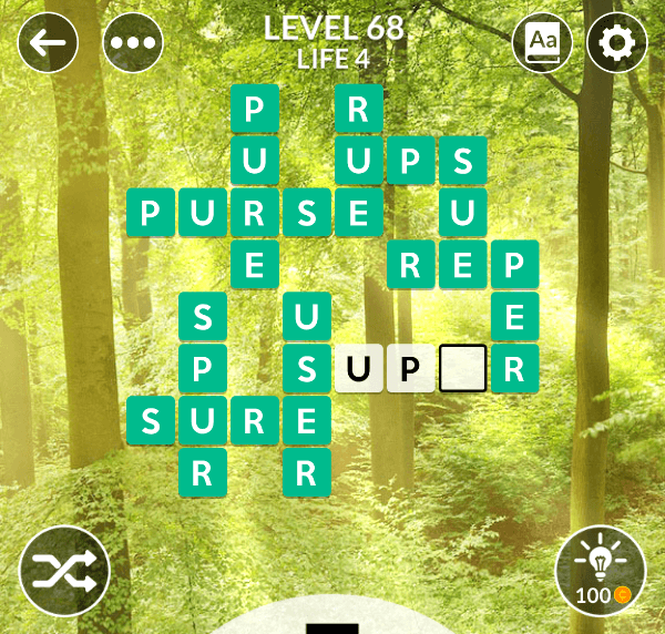 Wordscapes level 68