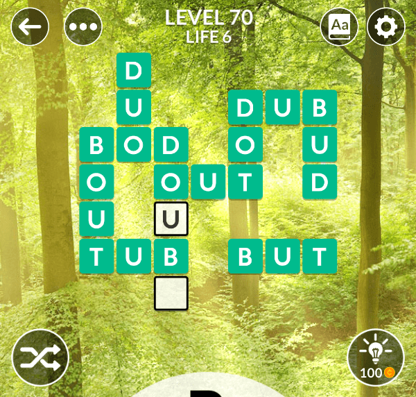 Wordscapes level 70