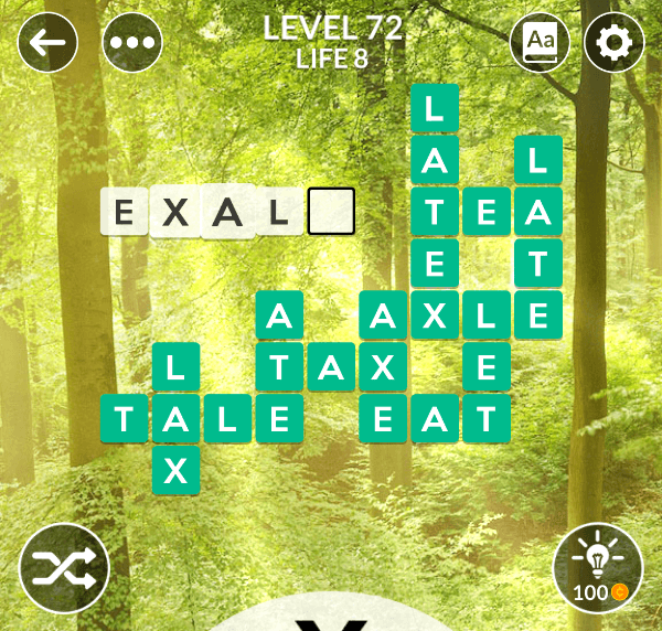 Wordscapes level 72