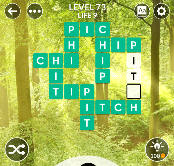 Wordscapes level 73
