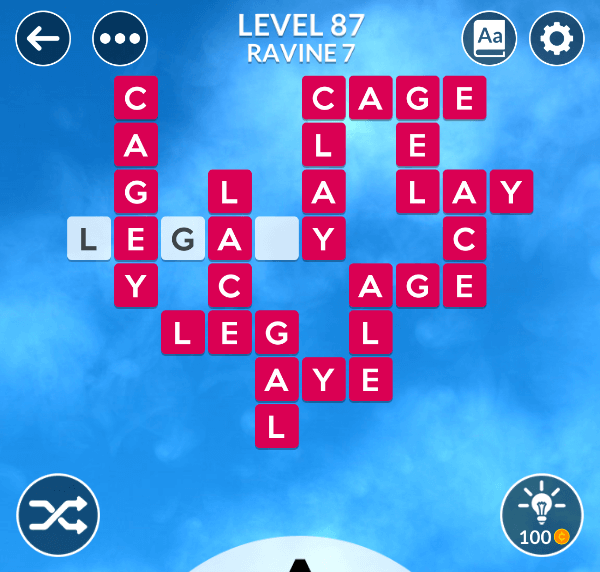 Wordscapes level 87