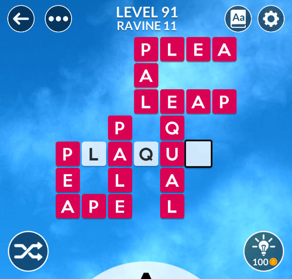 Wordscapes level 91