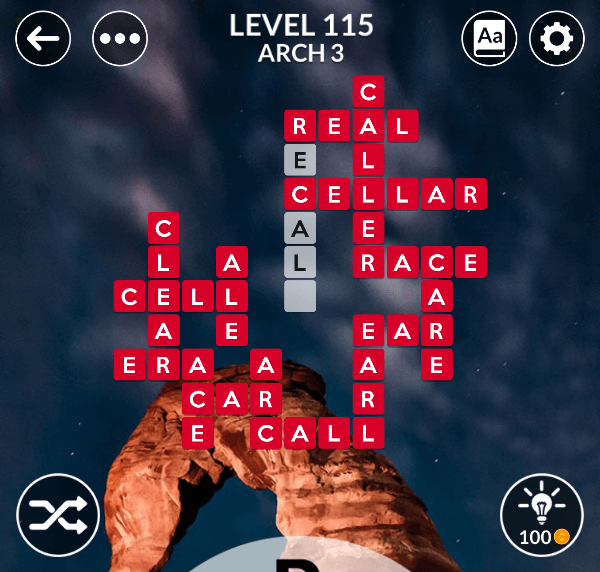 Wordscapes level 115