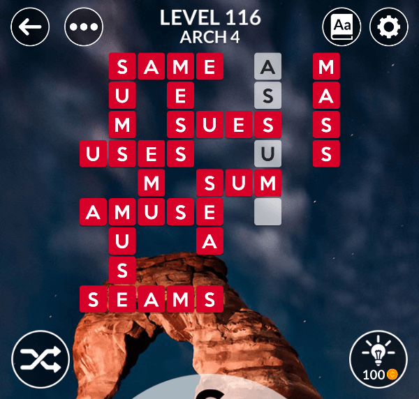 Wordscapes level 116