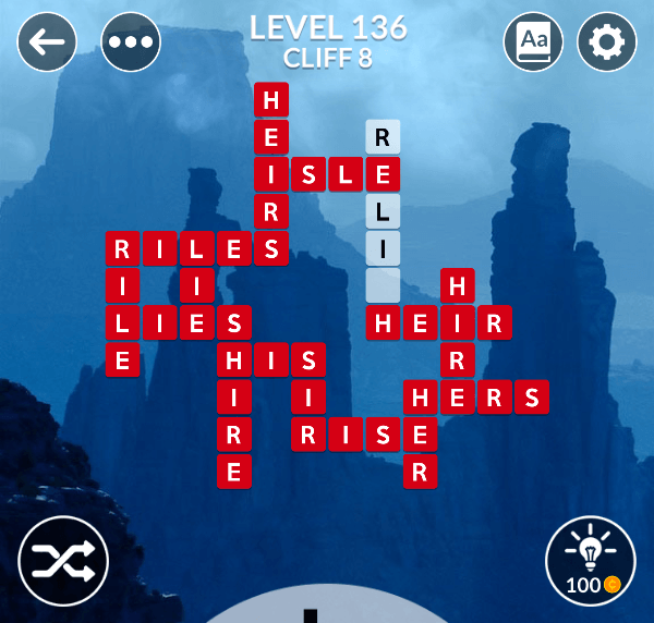 Wordscapes level 136