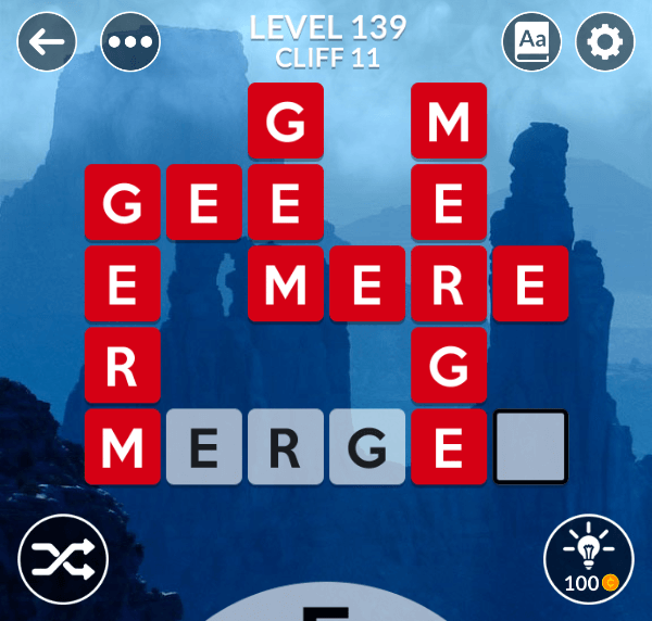 Wordscapes level 139