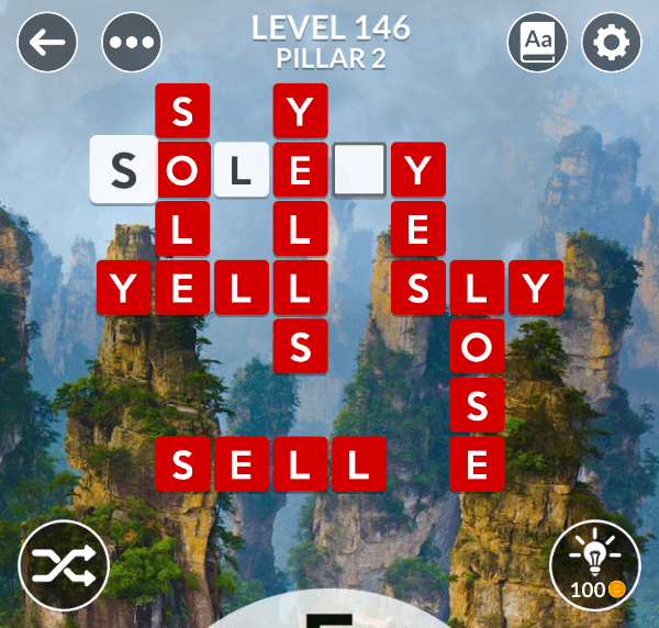 Wordscapes level 146