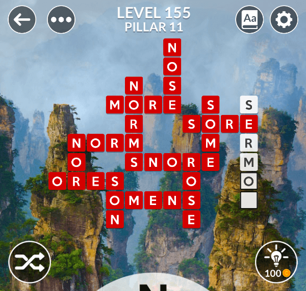 Wordscapes level 155
