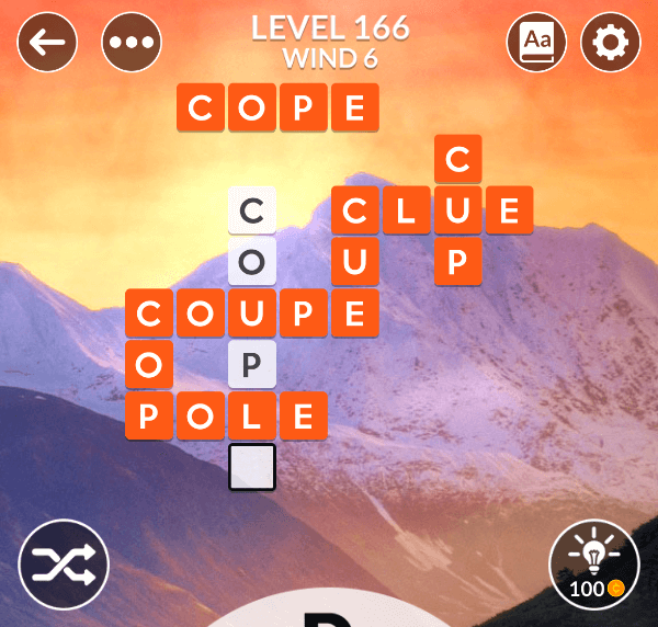 Wordscapes level 166