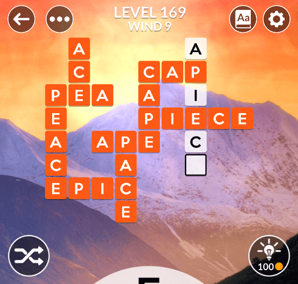 Wordscapes level 169