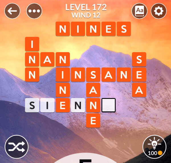 Wordscapes level 172