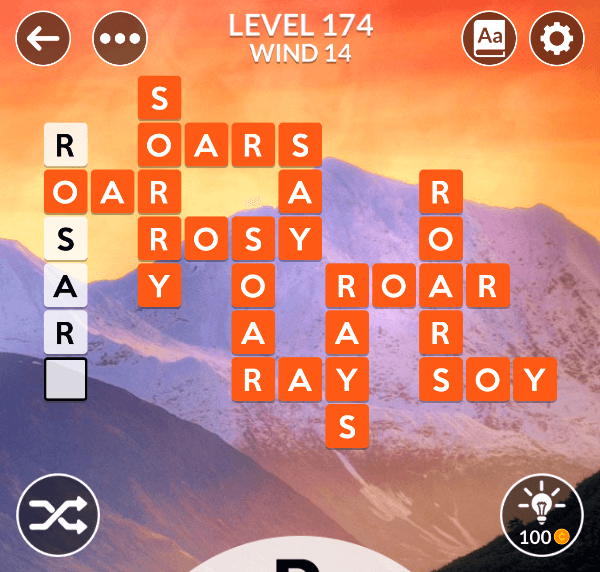 Wordscapes level 174