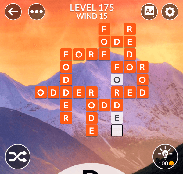 Wordscapes level 175