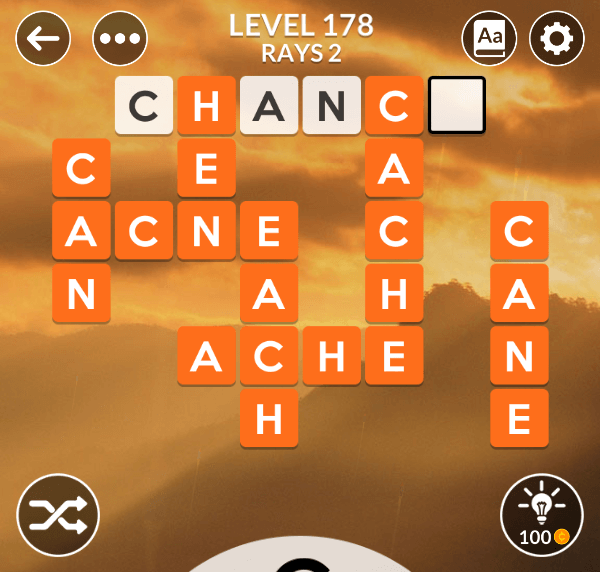 Wordscapes level 178