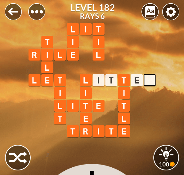 Wordscapes level 182