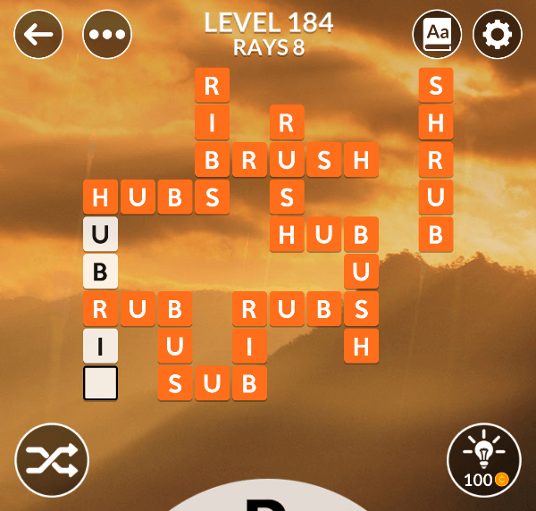 Wordscapes level 184