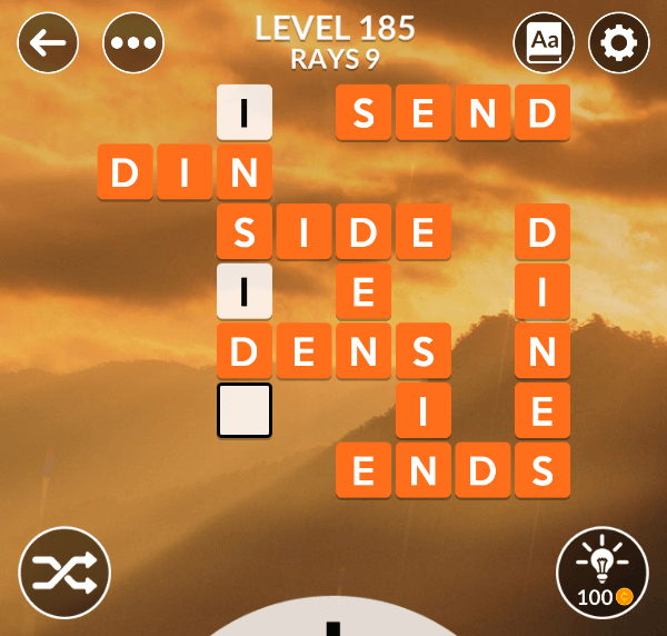 Wordscapes level 185