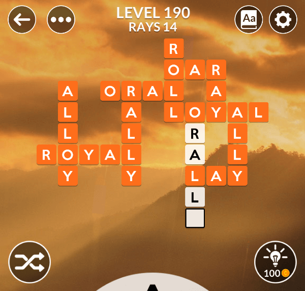 Wordscapes level 190