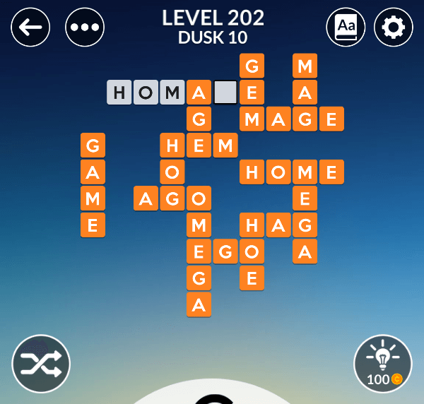 Wordscapes level 202