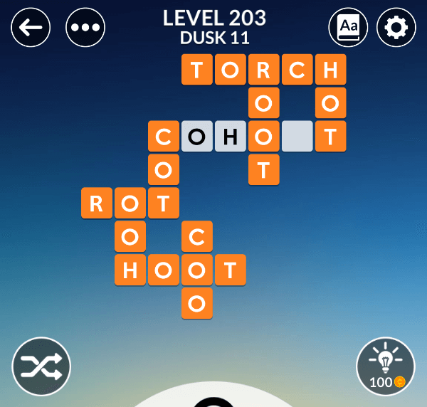 Wordscapes level 203