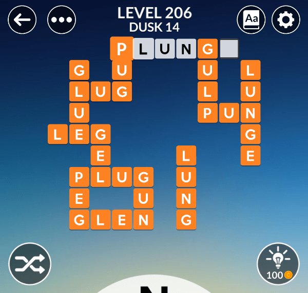Wordscapes level 206
