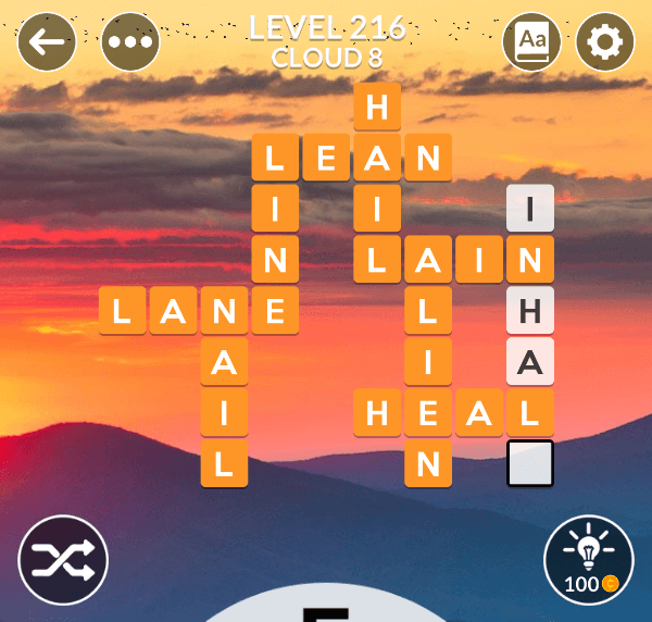 Wordscapes level 216