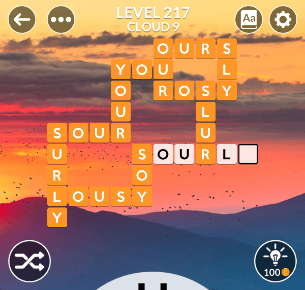 Wordscapes level 217