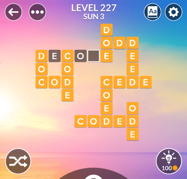Wordscapes level 227