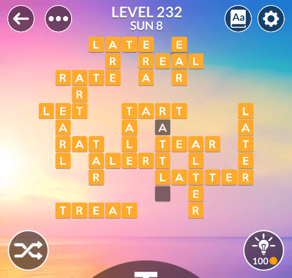 Wordscapes level 232