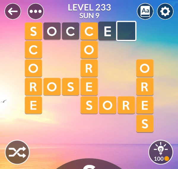 Wordscapes level 233