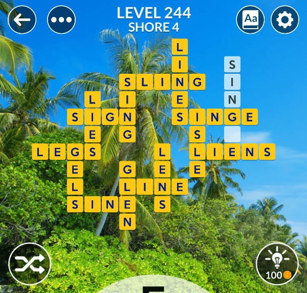 Wordscapes level 244