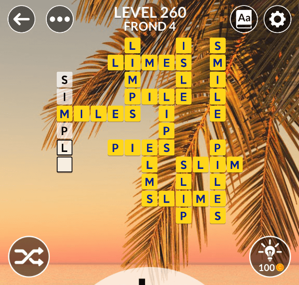 Wordscapes level 260