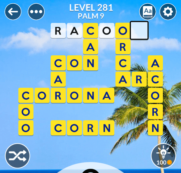 Wordscapes level 281