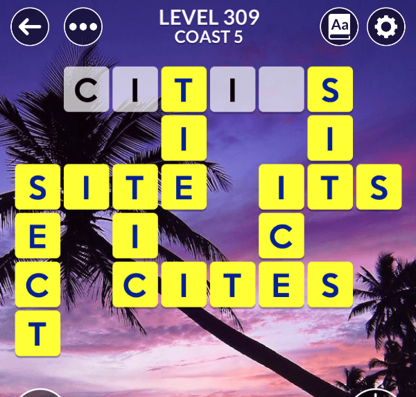 Wordscapes level 309
