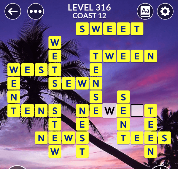 Wordscapes level 316