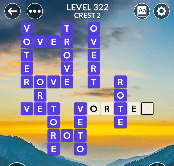 Wordscapes level 322