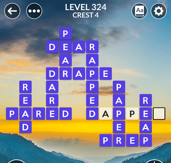 Wordscapes level 324