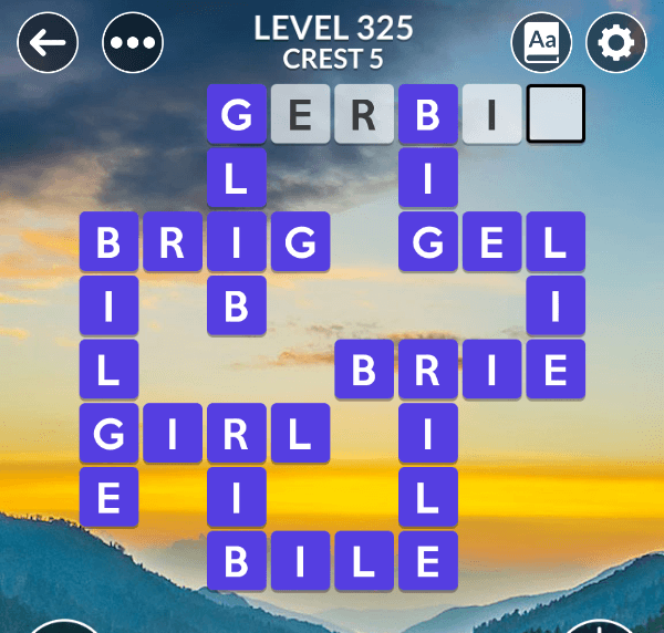 Wordscapes level 325