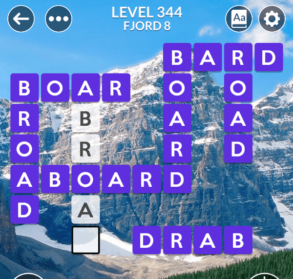 Wordscapes level 344