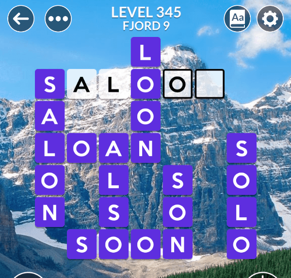 Wordscapes level 345