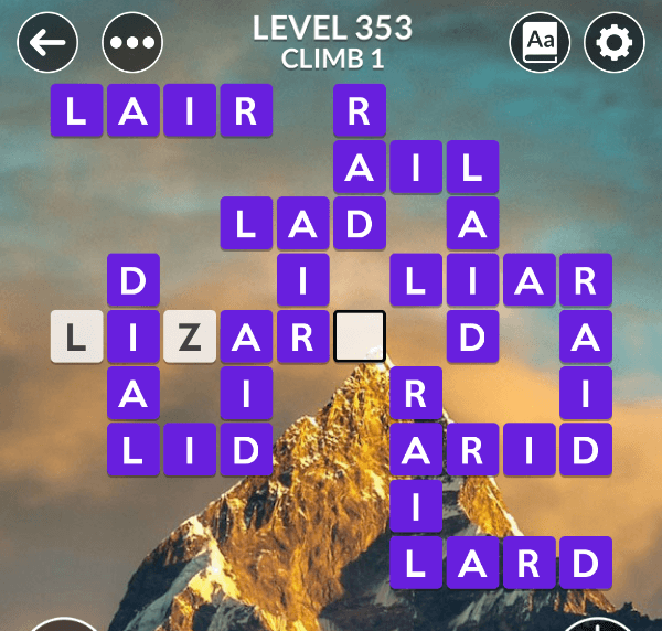 Wordscapes level 353