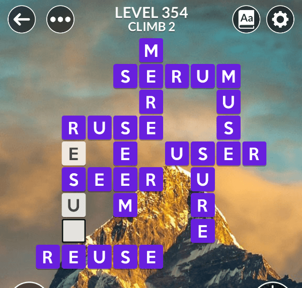 Wordscapes level 354