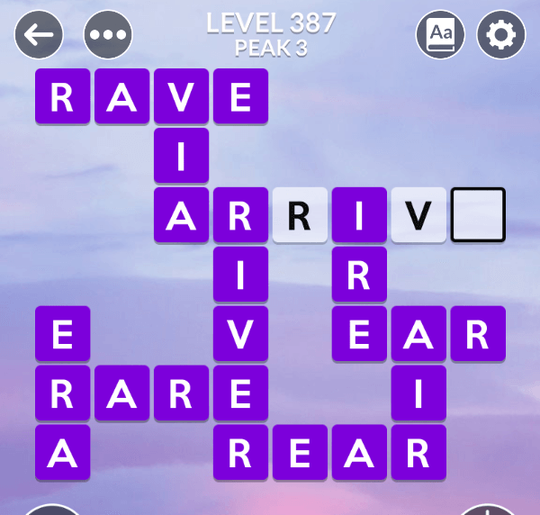 Wordscapes level 387