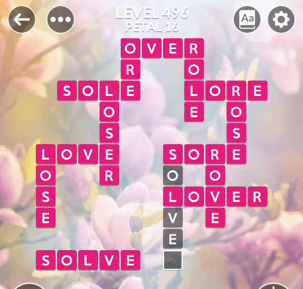 Wordscapes level 496