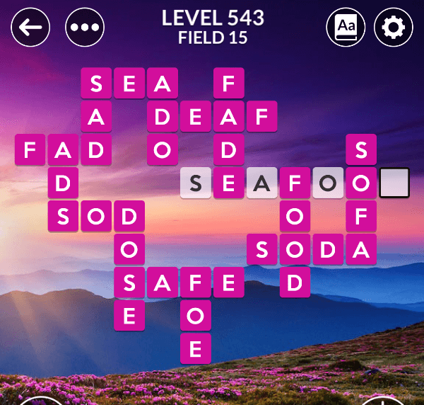 Wordscapes level 543